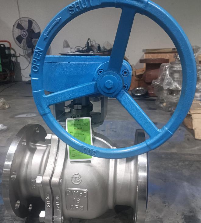 上海禹轩QDX3-D3电动蜗轮头应用华能福州电厂DN200不锈钢球阀配套(图2)
