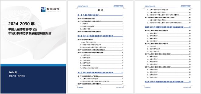 九游体育网站：中国儿童体育器材行业市场分析及投资前景预测报告—智研咨询发布(图5)