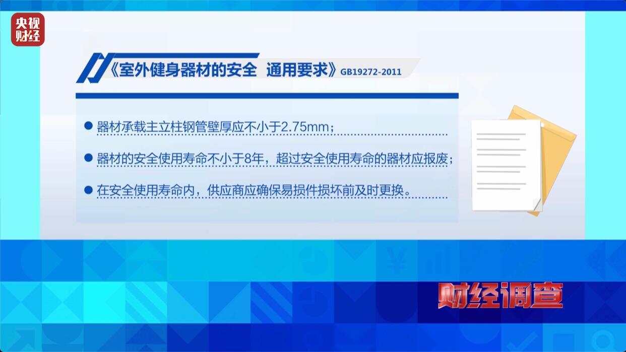 健身不成反伤身？！《财经调查》曝光偷工减料的公共健身器材(图6)